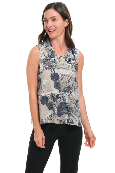 Habitat Clothes Destination Unknown Bistro Drape Collar Top, Spring Summer Women's Shirts Woven. Willow