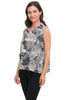 Habitat Clothes Destination Unknown Bistro Drape Collar Top, Spring Summer Women's Shirts Woven. Willow