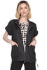 Olivia Perfect Sculpt Mixed Media Vest, Spring Summer Women's Outerwear. Black