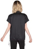 Olivia Perfect Sculpt Mixed Media Vest, Spring Summer Women's Outerwear. Black