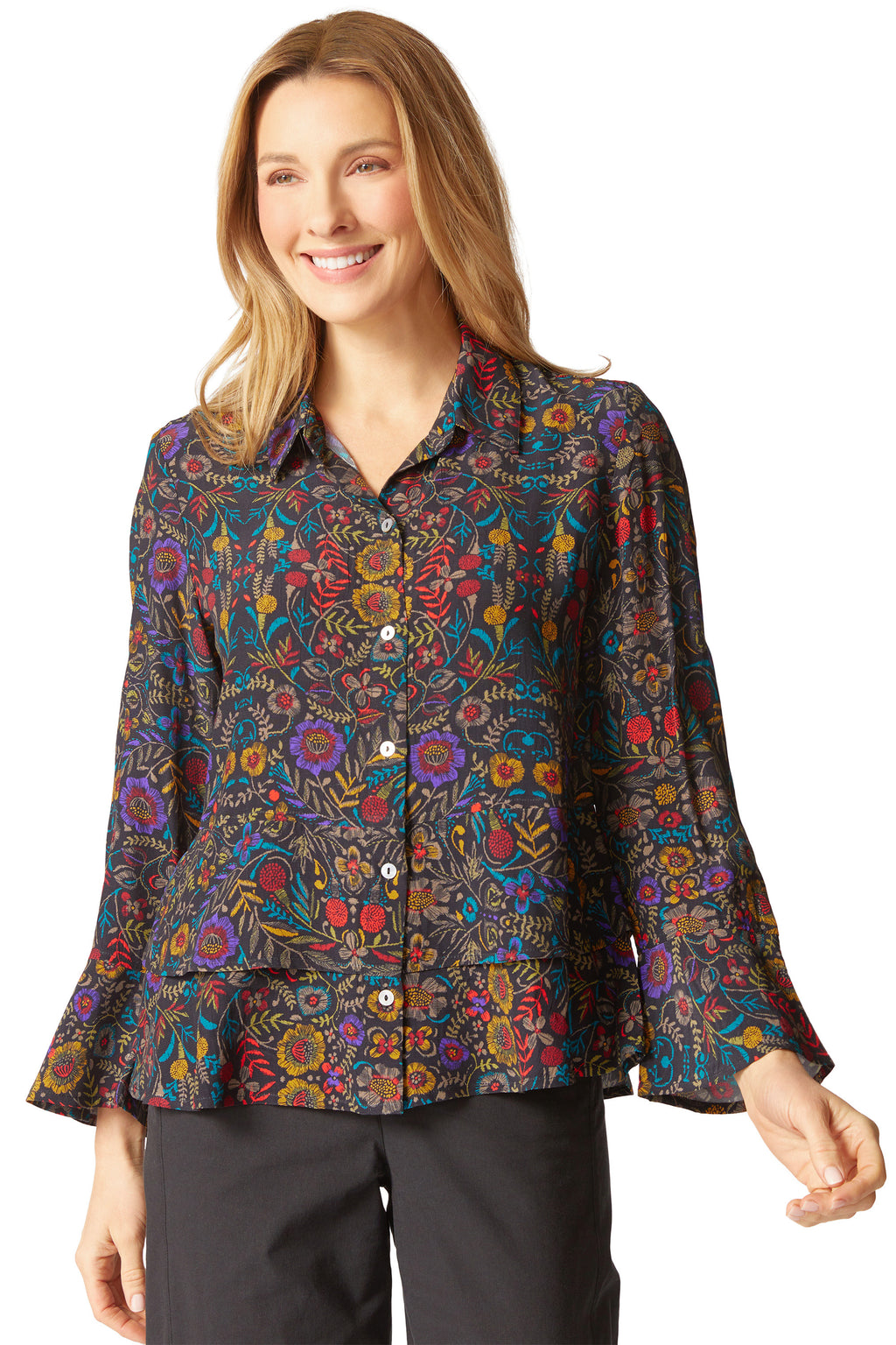 Off the Vine Flounce Blouse