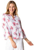 Habitat Clothes Crinkle Cotton Romance Blouse, Spring Summer Women's Shirts Woven. Coral
