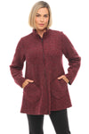 Boiled Wool Swing Coat
