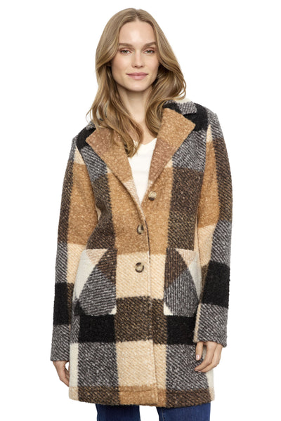 Glen Plaid Boucle Coat