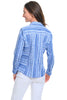 Habitat Clothes Crinkled Cotton St. Tropez Shaped Shirt, Spring Summer Women's Shirts Woven. Indigo