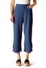 Habitat Clothes Linen Pleat Hem Capri, Spring Summer Women's Pants. Navy
