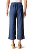 Habitat Clothes Linen Pleat Hem Capri, Spring Summer Women's Pants. Navy