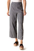Habitat Clothes Linen Seamed Crop Pant, Spring Summer Women's Pants. Black
