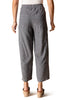 Habitat Clothes Linen Seamed Crop Pant, Spring Summer Women's Pants. Black