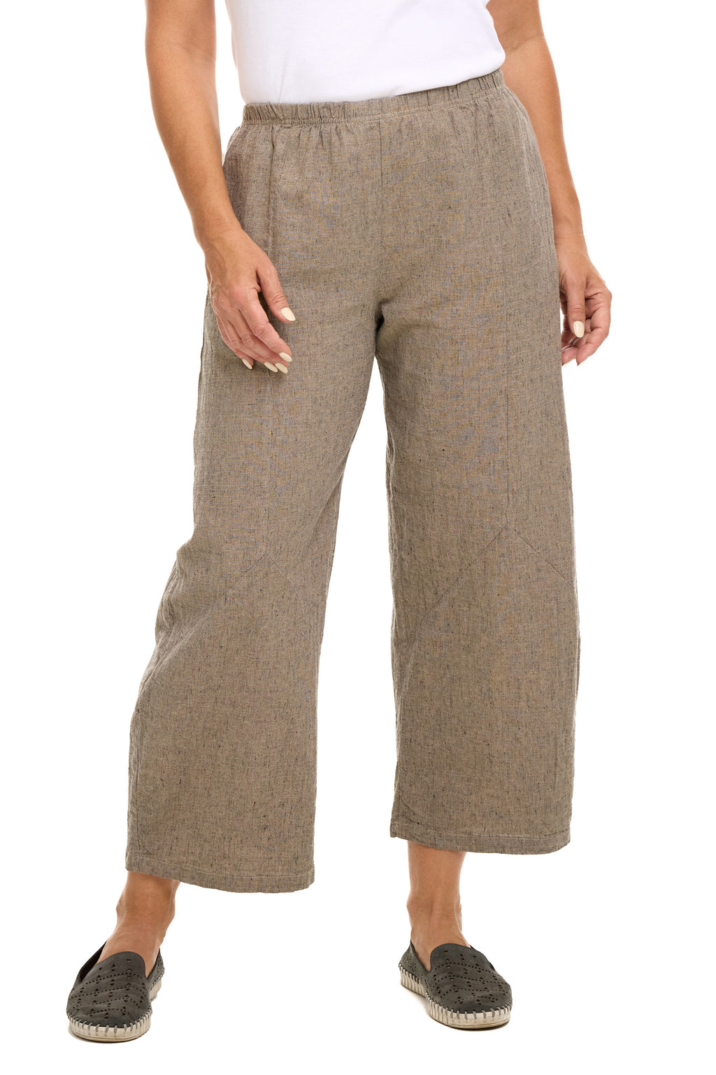 Crosshatch Barrel Crop Pant