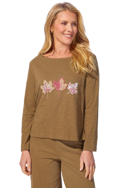 Stamped Foliage Boxy Tee