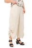 Ruched Ankle Linen Pant