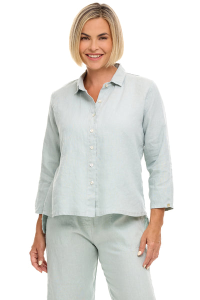 Linen Hi-Lo Blouse