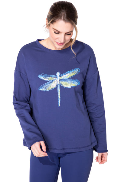 Dragonfly Cotton Fleece Top