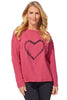Shibori Heart Cotton Fleece Pullover