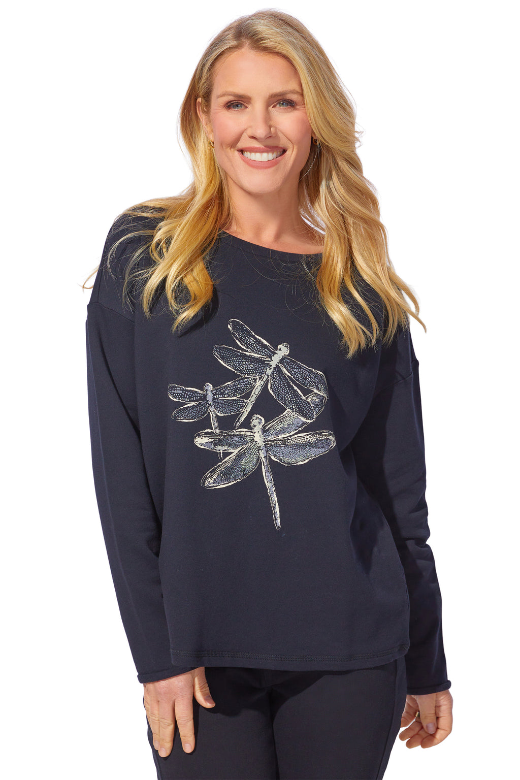 Dragonfly Family Cotton Fleece Top