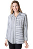 Habitat Clothes Change Your Stripes Tunic, Fall Winter Women's Shirts Woven