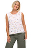 Floral Graffiti Sleeveless Linen Shell