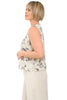 Floral Sleeveless Linen Shell
