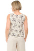 Floral Sleeveless Linen Shell