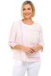 Baja Weave Button Back Pullover