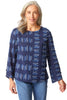 Embroidered Cotton Button Back Pullover