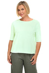 Linen Cotton Elbow Sleeve Top