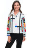 Damee NYC Center Stage Jacket, Spring Summer Women's Outerwear. White Multi