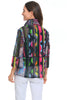 Damee NYC Dots & Swirls Jacket, Spring Summer Women's Outerwear. Black Multi
