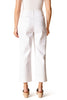 Habitat Clothes Etched Flower Denim Crop Jean, Spring Summer Women's Pants. White