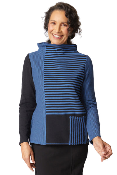 Double Faced Fall Stripe Pullover