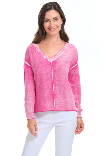 Tribal Sandwashed Sweater, Spring Summer Women's Sweaters. Gardenia