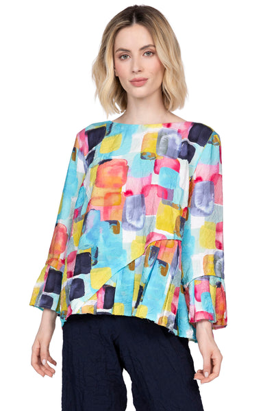 Crinkle Celeste Artist Top