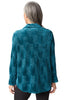 Crinkle Velvet Hidden Placket Swing Shirt