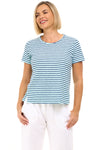 Navy Stripe Crew Top