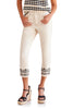 Audrey Border Print Embroidered Jean
