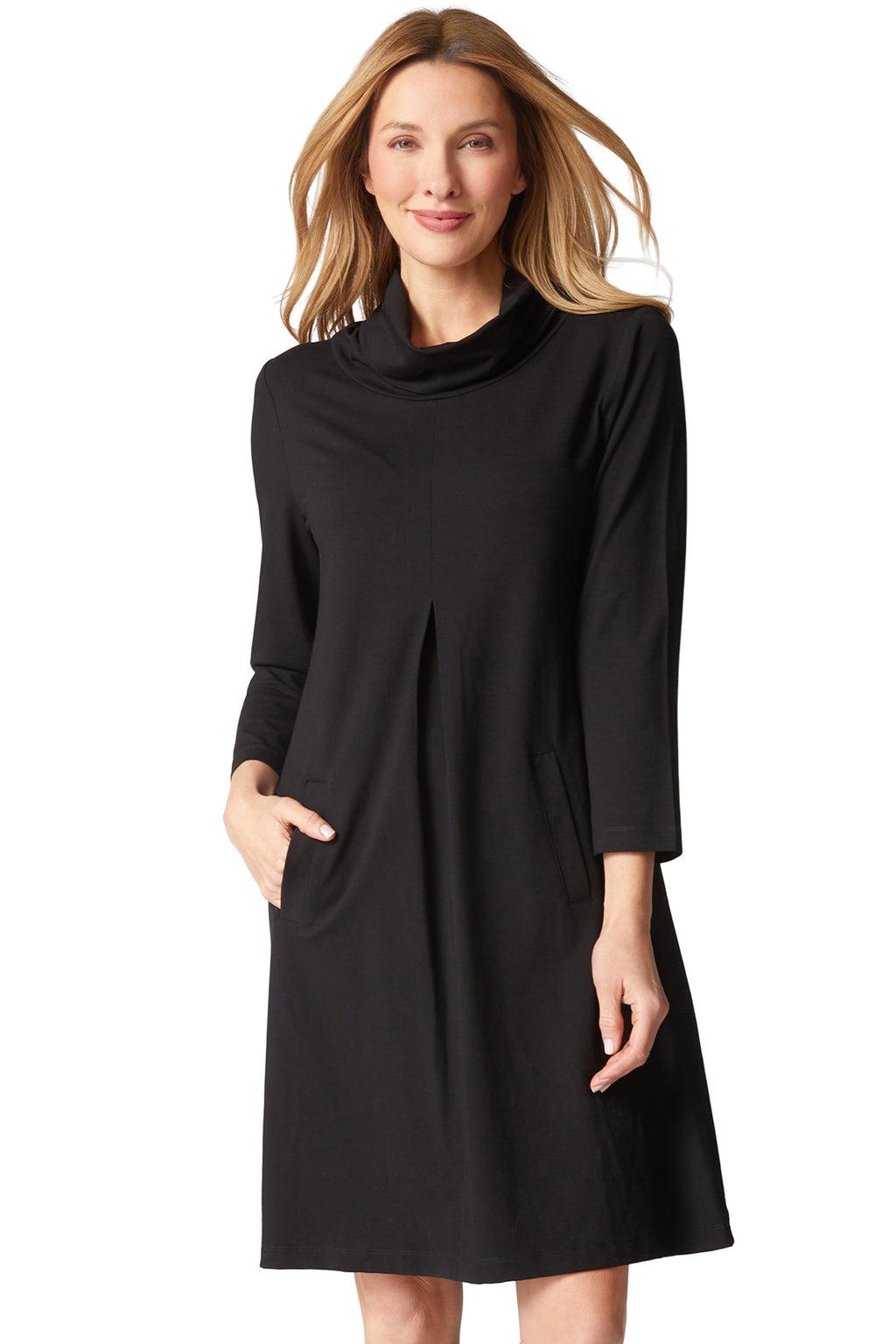Travel Knit Pleat Front Dress