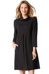 Travel Knit Pleat Front Dress