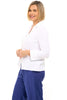 Linen Trimmed Jersey Blouse
