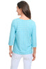 Habitat Clothes Newport Knit Seamed Top, Spring Summer Women's Shirts Knit. Topaz