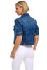 Stretch Denim Elbow Sleeve Jacket