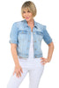 Stretch Denim Elbow Sleeve Jacket