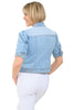 Stretch Denim Elbow Sleeve Jacket