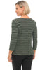 Black Striped Patch Aline Boatneck