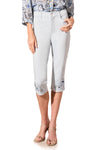 Sophia Embroidered Cutwork Capri