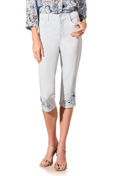 Sophia Embroidered Cutwork Capri