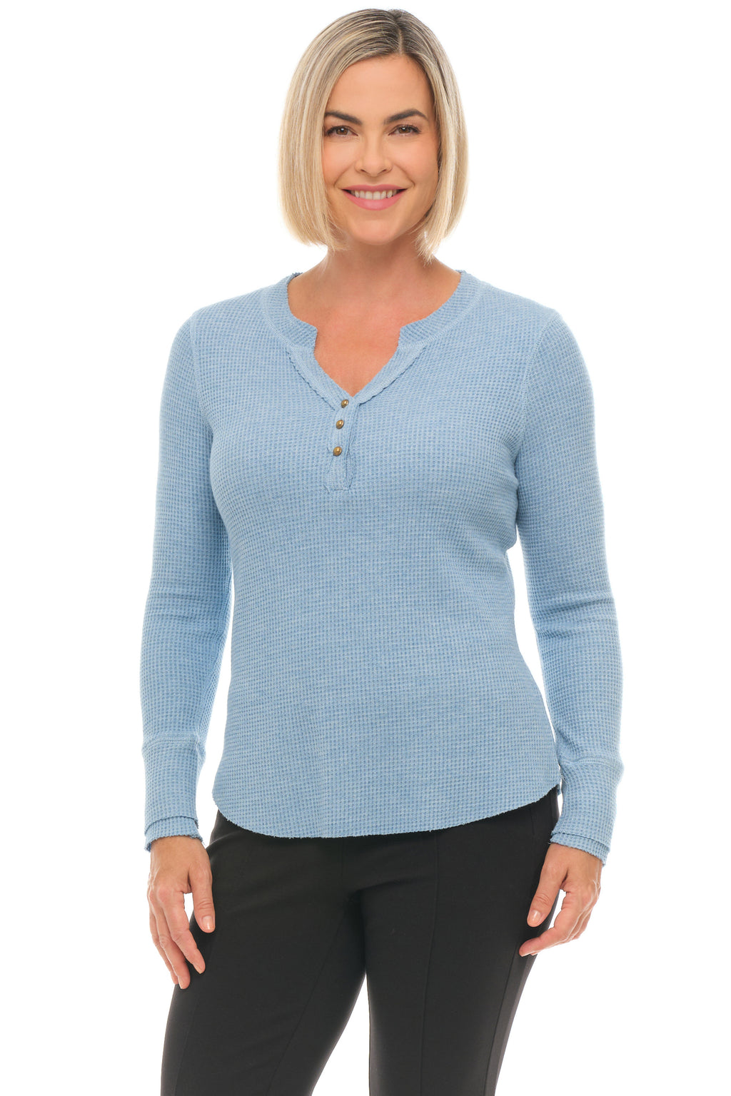 Waffle Henley Top