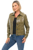 Pleather Bomber Jacket