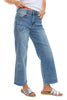 Tribal Sophia Heart Print Jean, Spring Summer Women's Pants. Blueheart