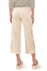 Tribal Audrey Crop Crocheted Hem Jean, Spring Summer Women's Pants. Ecru